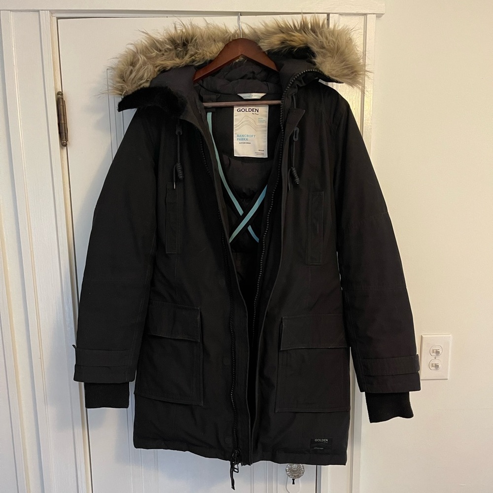 Aritzia Tna Golden Bancroft Parka Black Size Medi… Gem